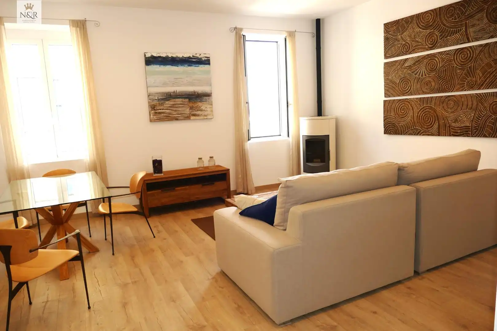 Sala d'estar de Casa o xalet en venda en Maó - Mahón amb Jardí privat, Parquet i Terrassa