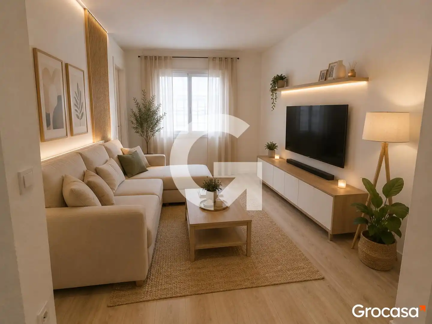 Living room of Flat for sale in Badalona