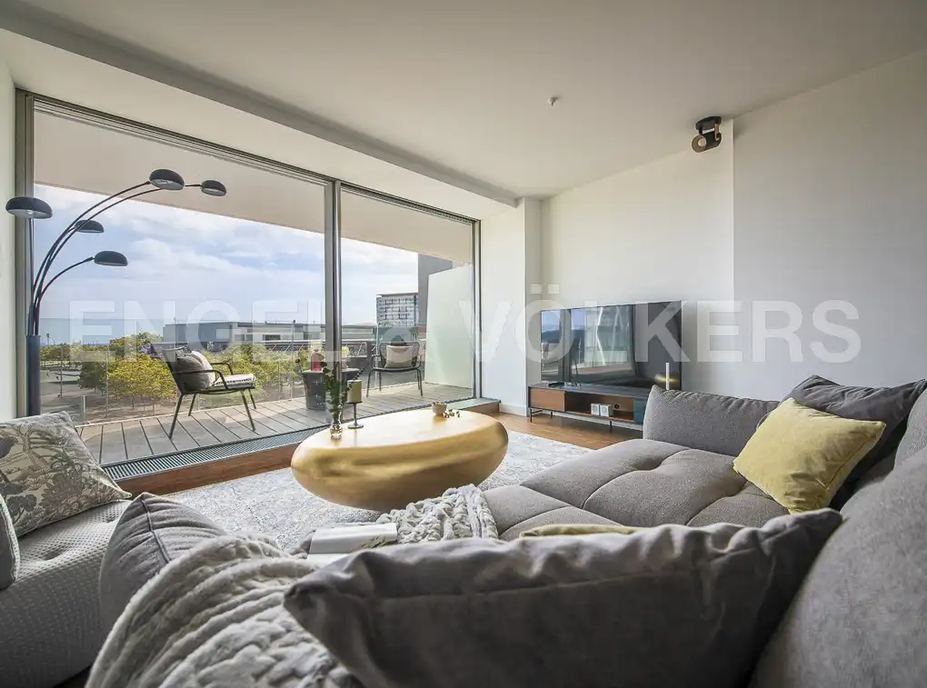 Sala d'estar de Pis de lloguer en  Barcelona Capital amb Aire condicionat, Calefacció i Piscina