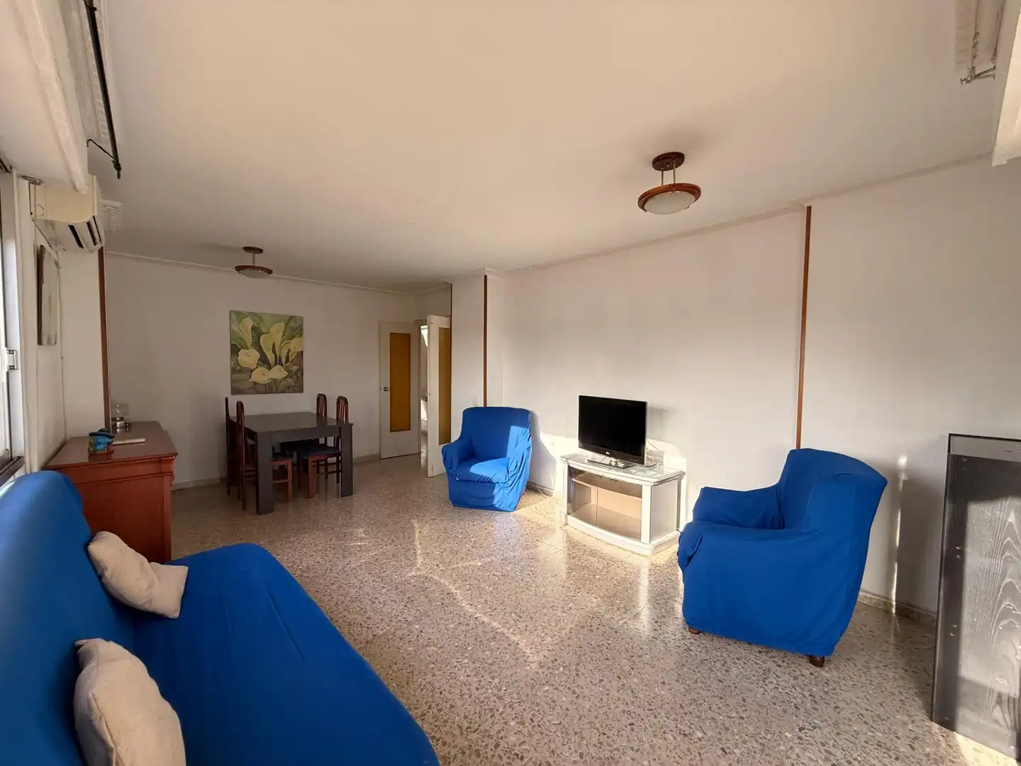 Sala d'estar de Pis en venda en Alicante / Alacant amb Aire condicionat, Calefacció i Jardí privat