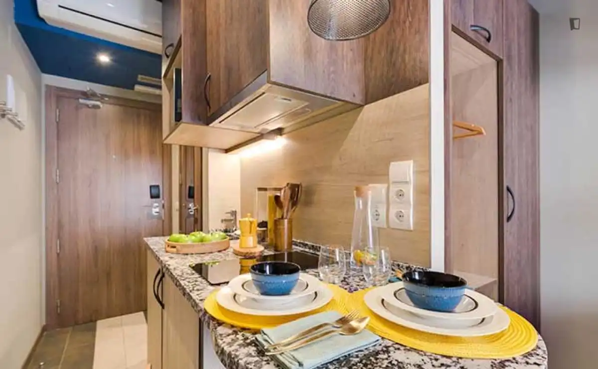 Kitchen of Flat for rent in Madrid  with Air Conditioner, Furnished and Internet
