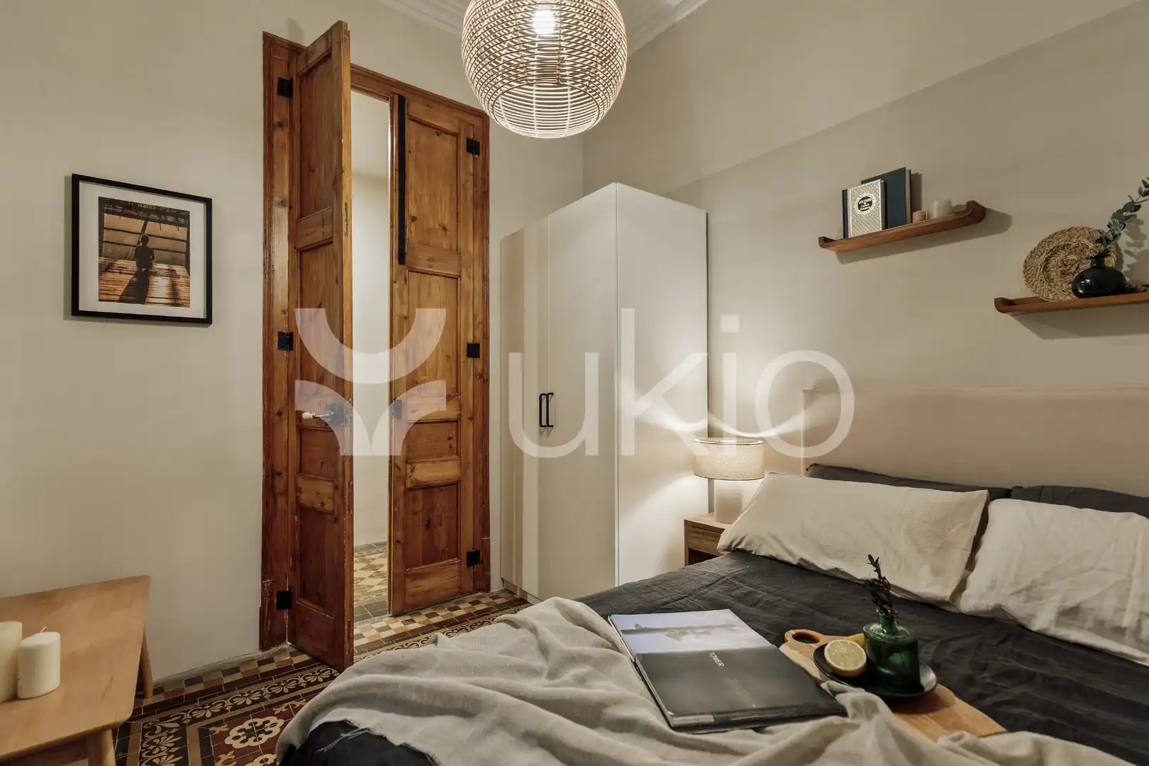 Habitación de Apartamento de alquiler en Barcelona con Aire acondicionado, Calefacción y Amueblado