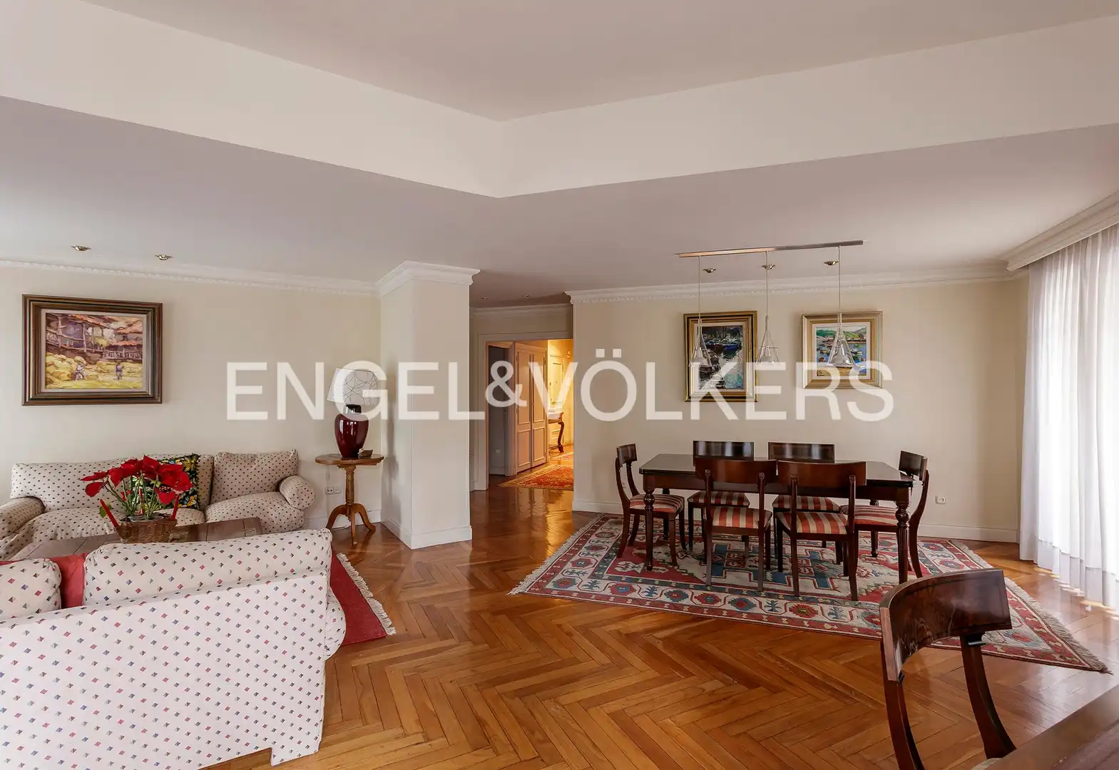Dining room of Flat for sale in Bilbao   with Heating, Parquet flooring and Terrace