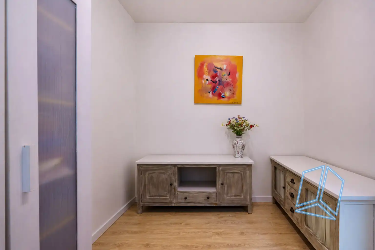Sala de estar de Piso en venta en L'Hospitalet de Llobregat con Balcón