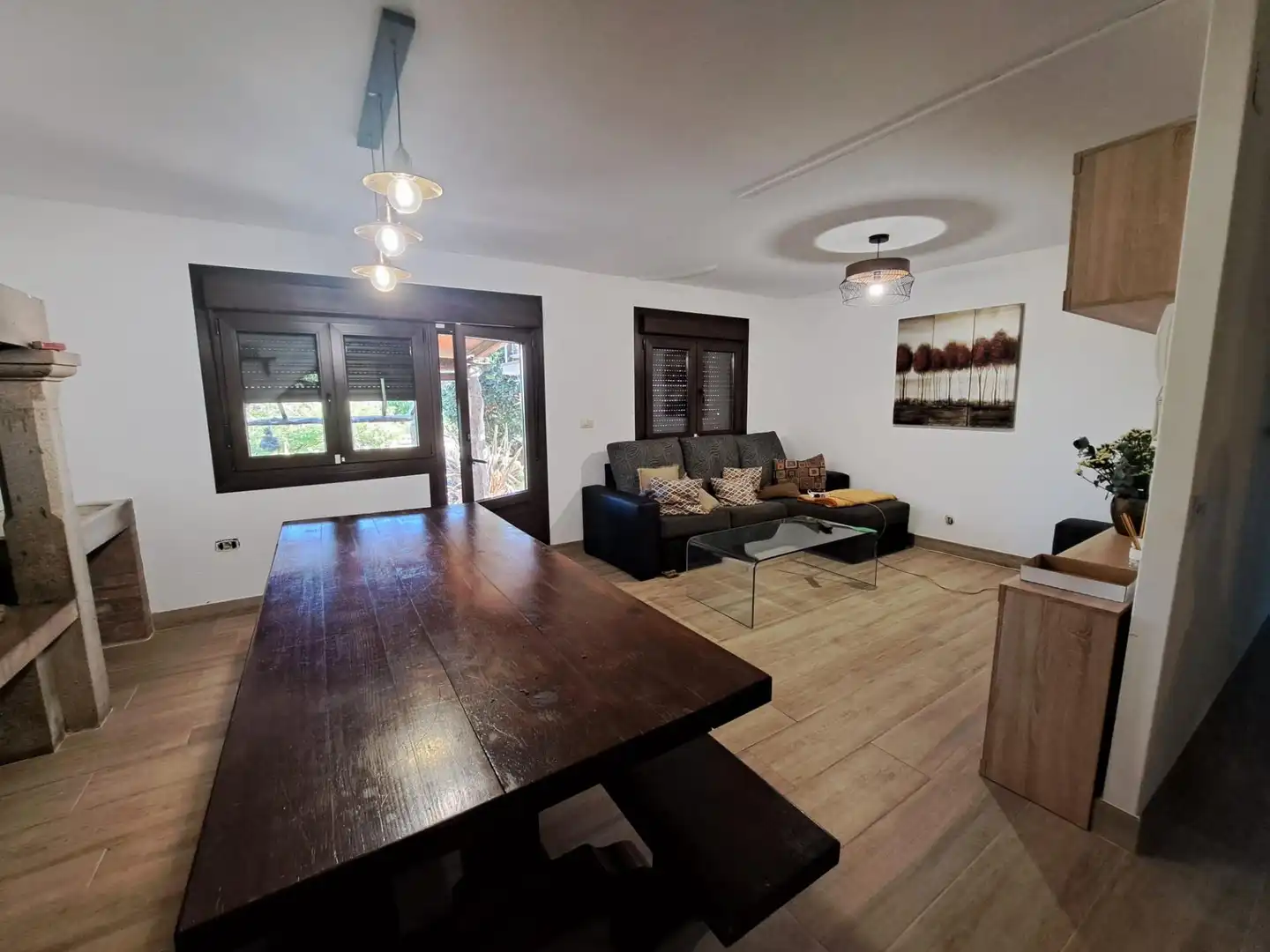 Sala de estar de Casa o chalet en venta en A Pobra do Caramiñal con Calefacción y Jardín privado