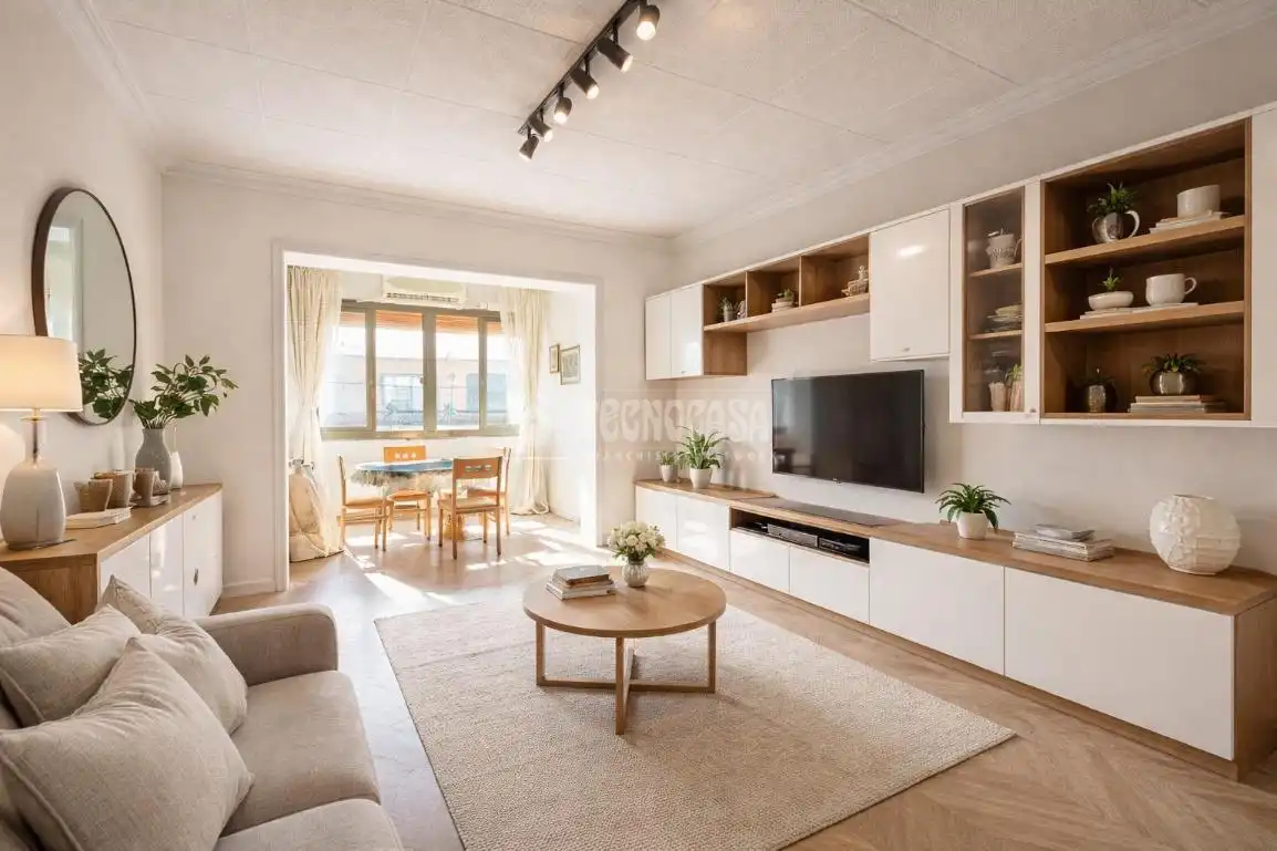 Living room of Flat for sale in Barcelona  with Air Conditioner and Heating