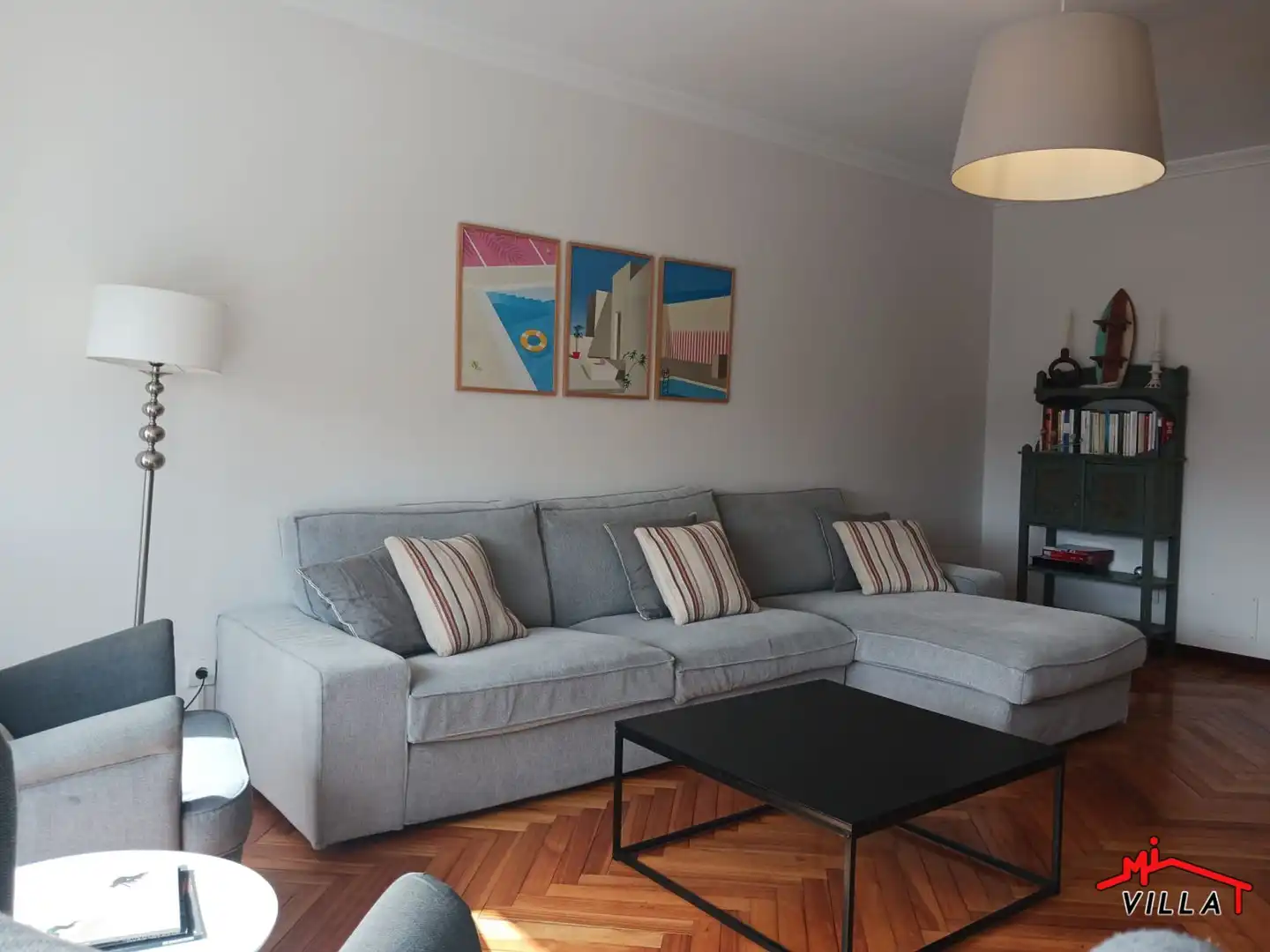 Sala d'estar de Pis de lloguer en Santoña amb Calefacció, Moblat i Balcó