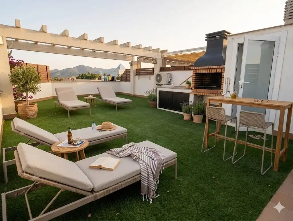Terraza de Ático en venta en Roses con Aire acondicionado, Parquet y Terraza