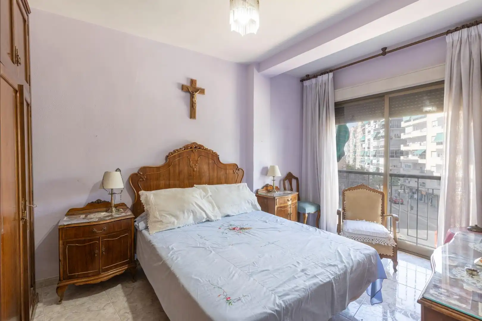 Bedroom of Flat for sale in Granada  with Balcony