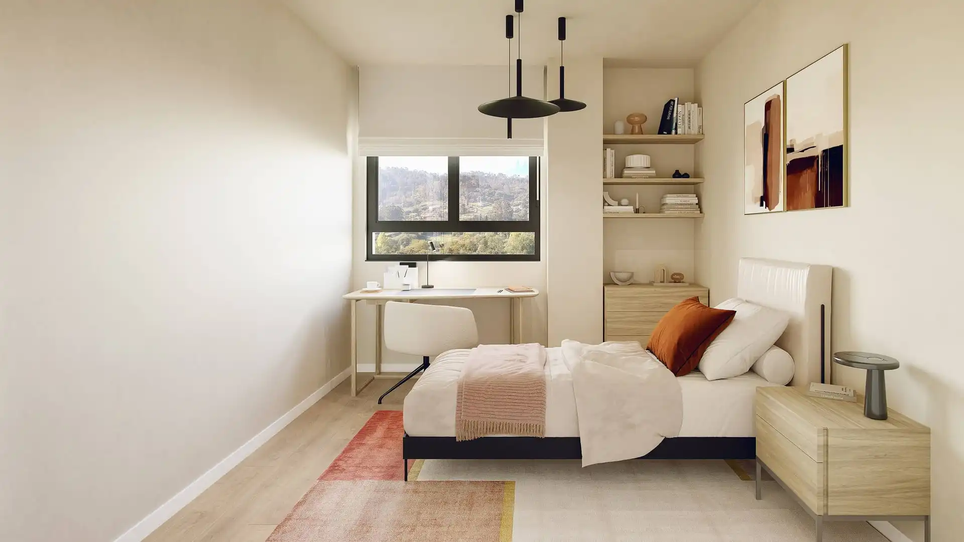 Schlafzimmer von Dachboden zum Verkauf in Oviedo  mit Heizung, Privatgarten und Terrasse