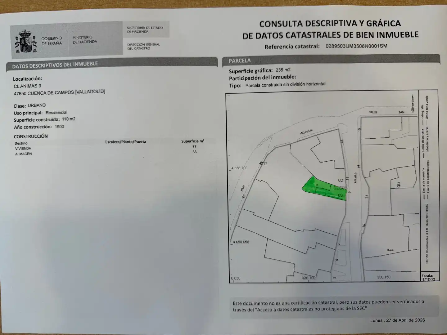 Houses for sale in Cuenca de Campos  with Storage room