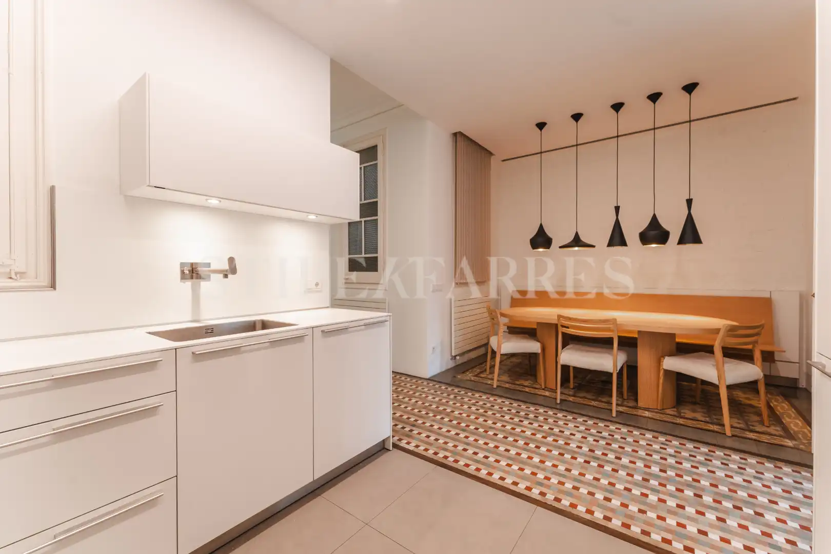 Cocina de Piso de alquiler en Barcelona con Aire acondicionado, Calefacción y Amueblado