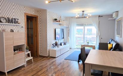 Living room of Flat for sale in Vallirana  with Air Conditioner, Private garden and Parquet flooring