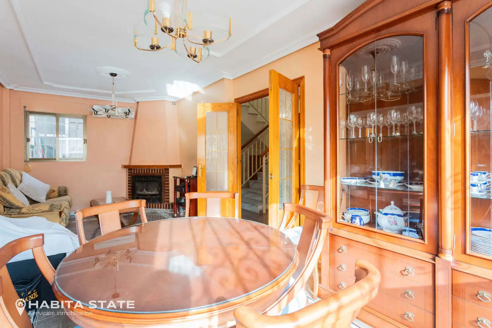 Dining room of Detached homes for sale in Almería  with Air Conditioner, Terrace and Furnished