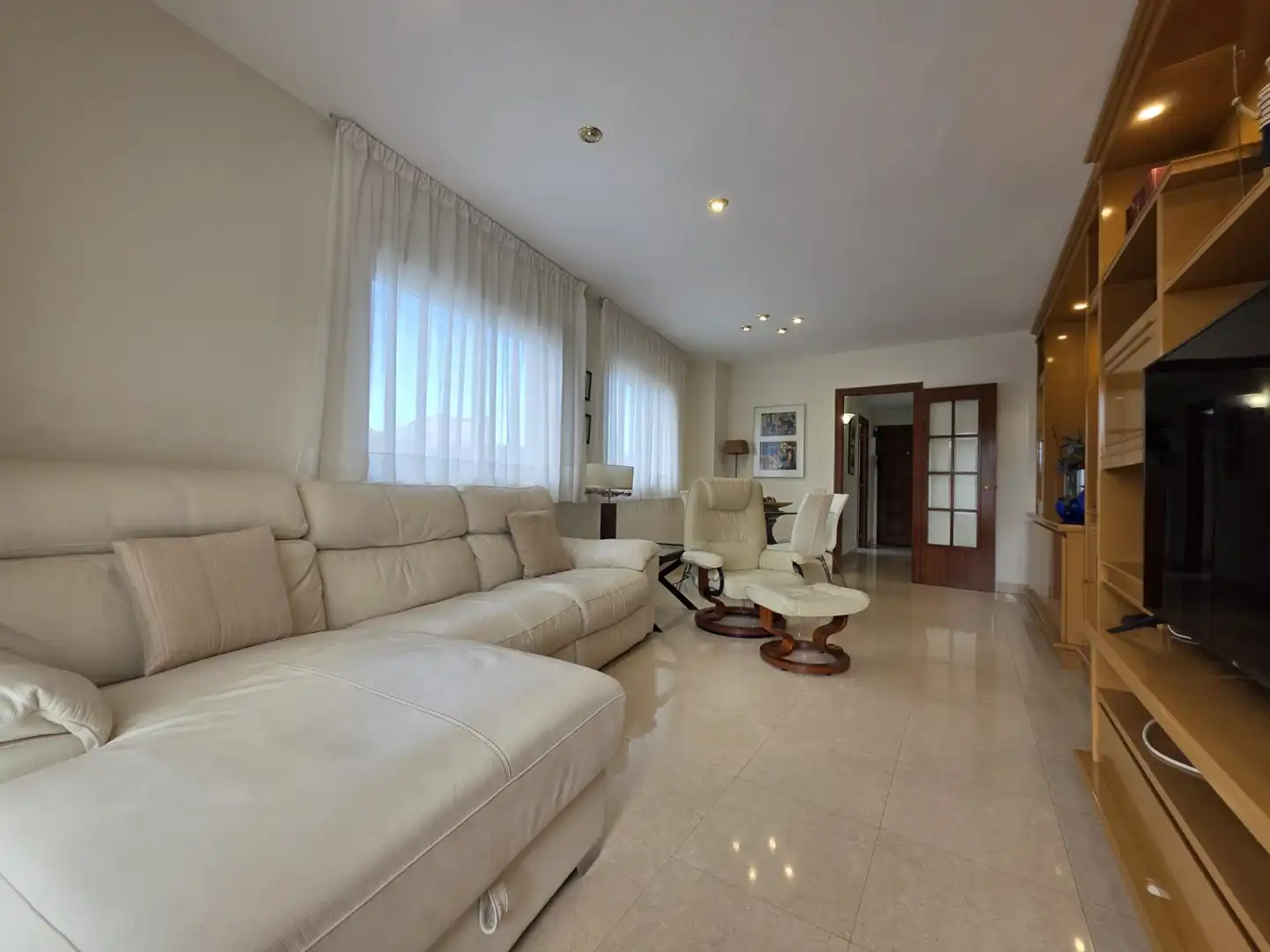 Sala d'estar de Pis en venda en La Ràpita amb Aire condicionat, Terrassa i Moblat