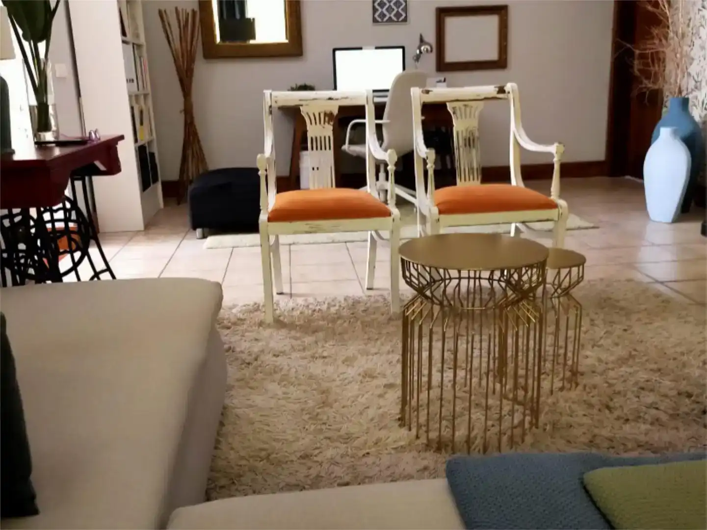 Sala d'estar de Casa adosada en venda en San Cristóbal de la Laguna amb Jardí privat