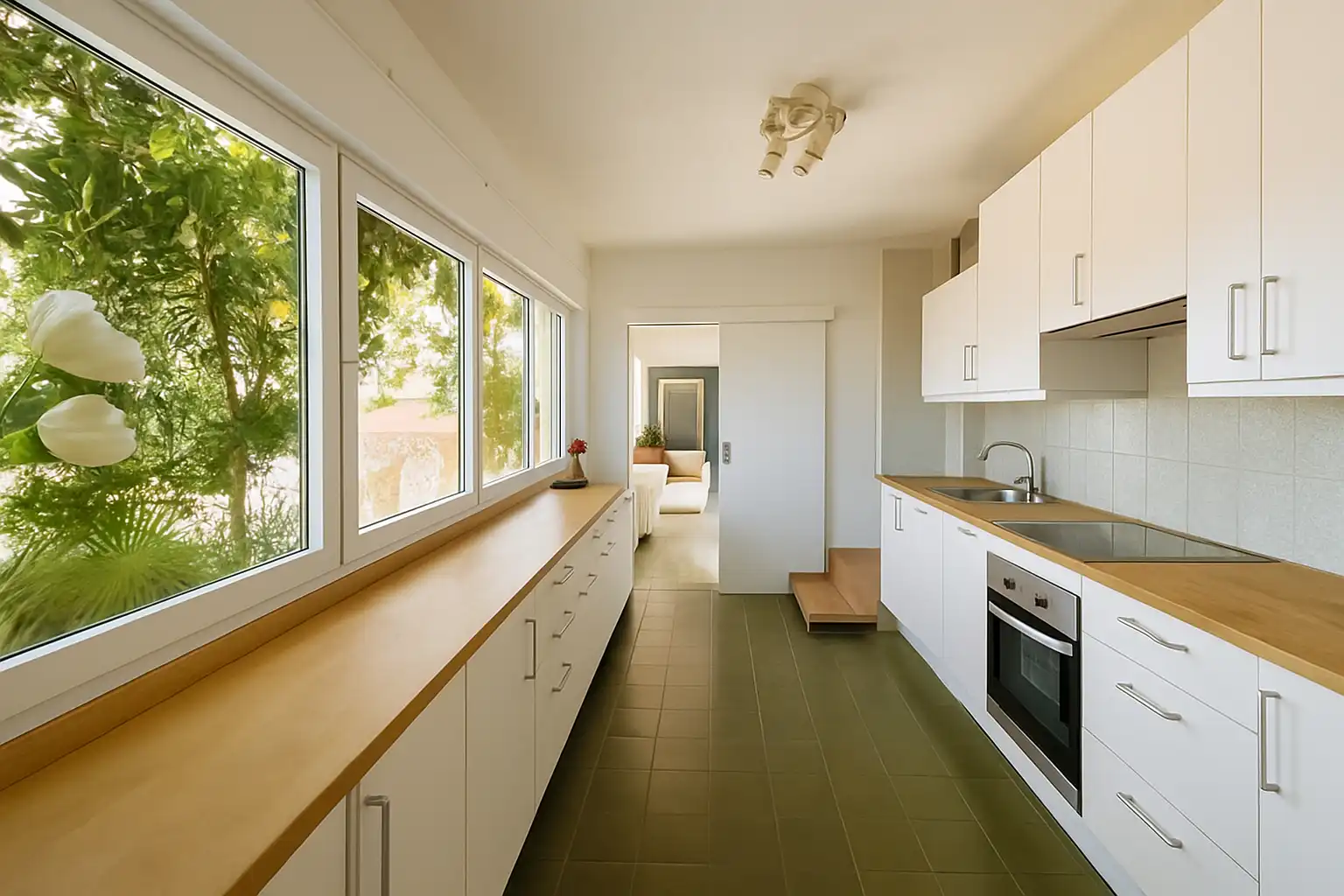 Cocina de Casa o chalet en venta en Santa Cruz de Tenerife con Jardín privado, Parquet y Terraza