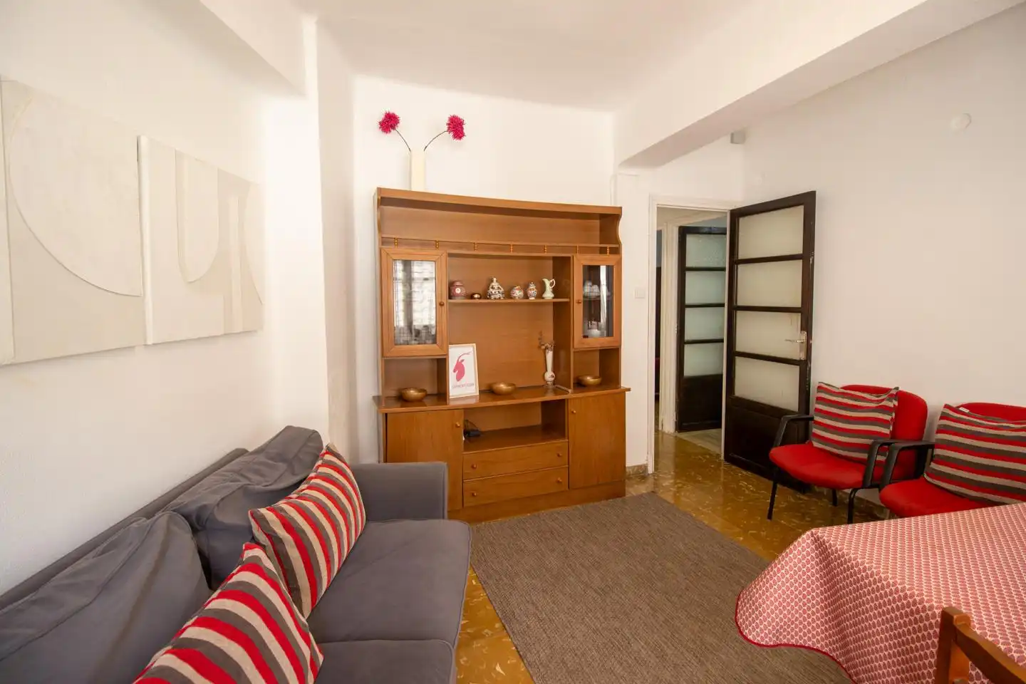 Living room of Flat for rent in Valencia  with Terrace and Furnished