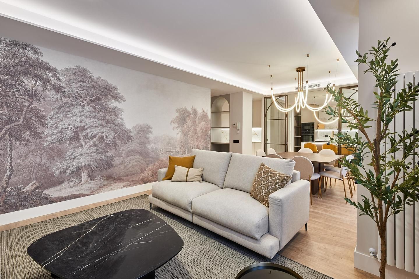 Sala d'estar de Pis en venda en  Madrid Capital amb Aire condicionat, Calefacció i Moblat