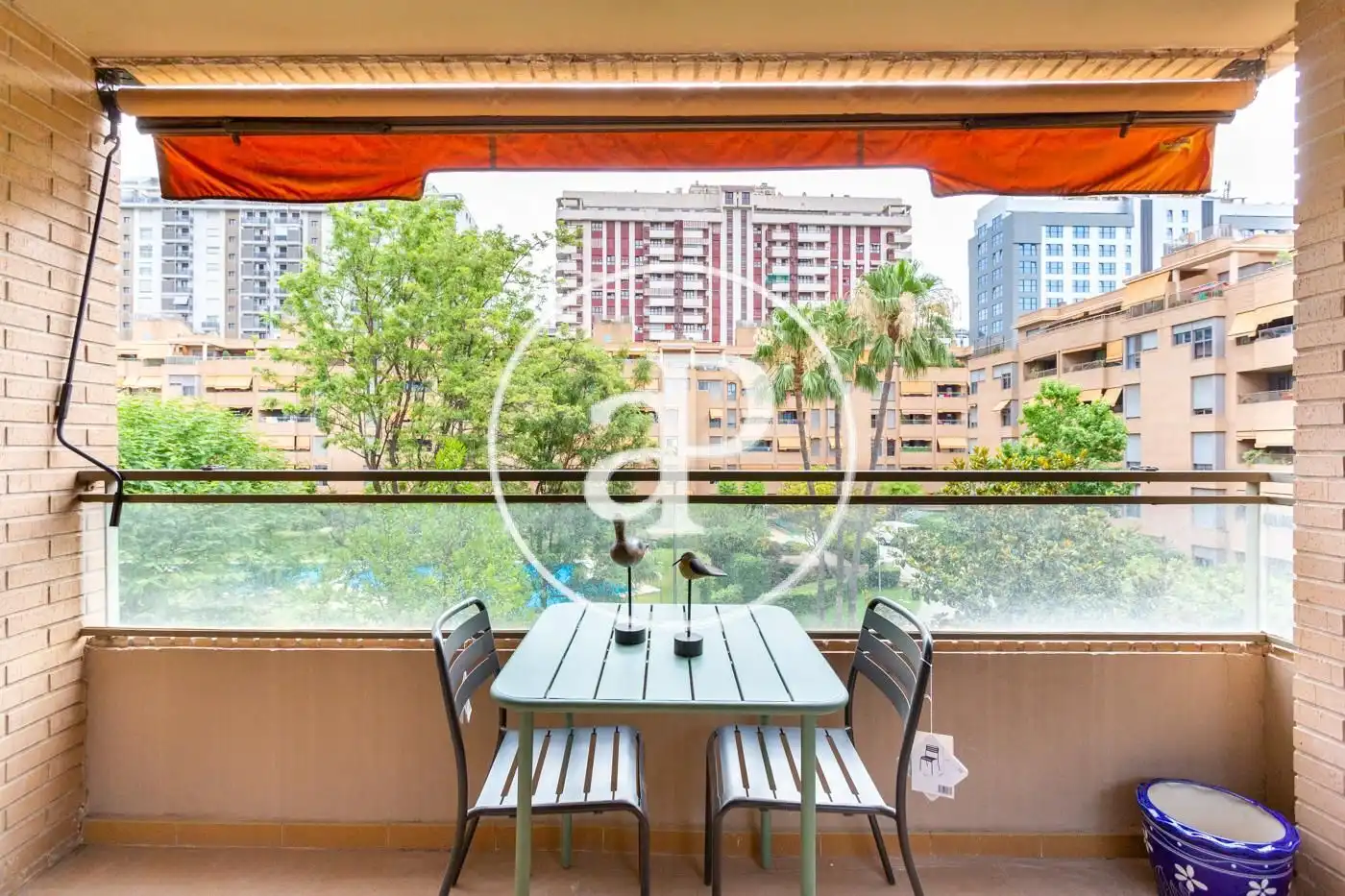 Terrace of Flat for rent in Valencia  with Air Conditioner, Heating and Private garden