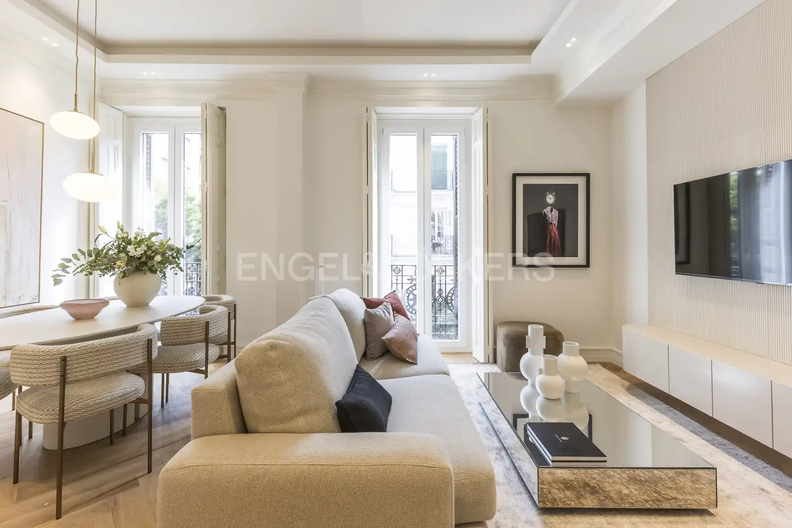 Wohnzimmer von Wohnung zur Miete in Barrio de Salamanca