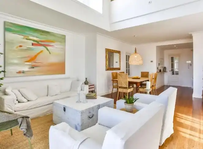 Sala de estar de Ático en venta en Barcelona con Aire acondicionado, Calefacción y Parquet