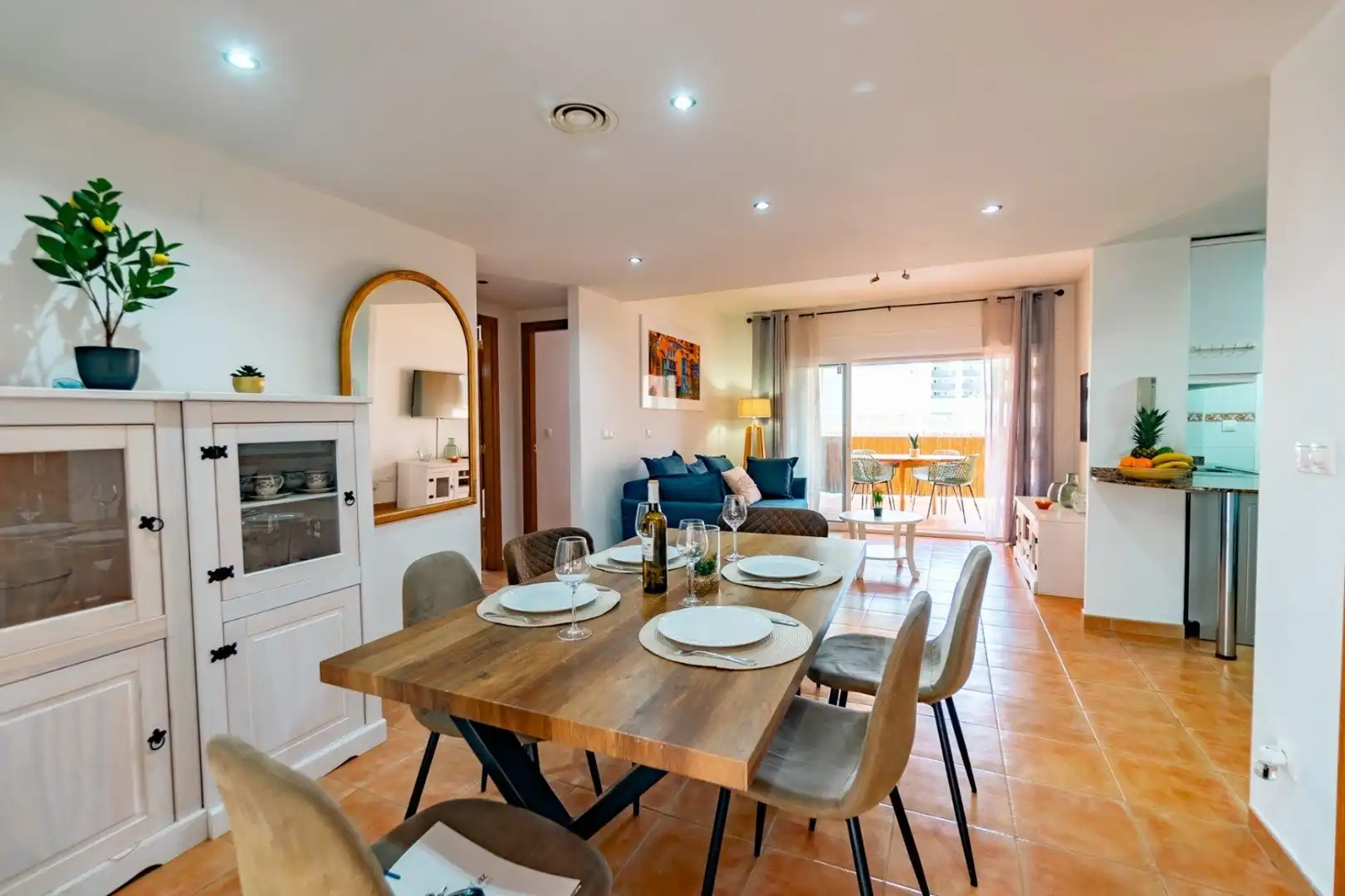 Dining room of Apartments for rent in L'Alfàs del Pi  with Terrace, Furnished and Balcony