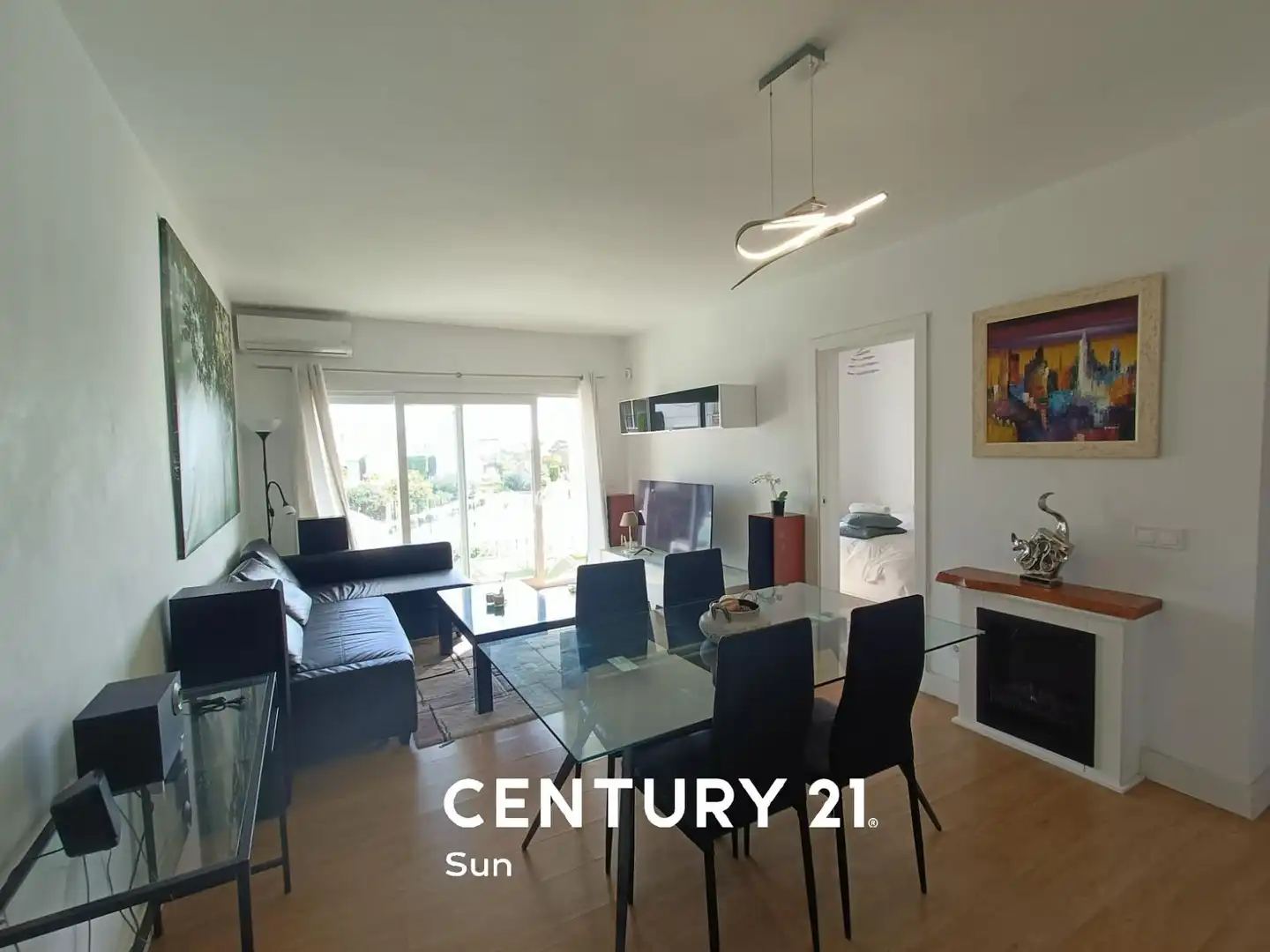 Sala de estar de Piso de alquiler en Estepona con Terraza, Amueblado y Piscina comunitaria