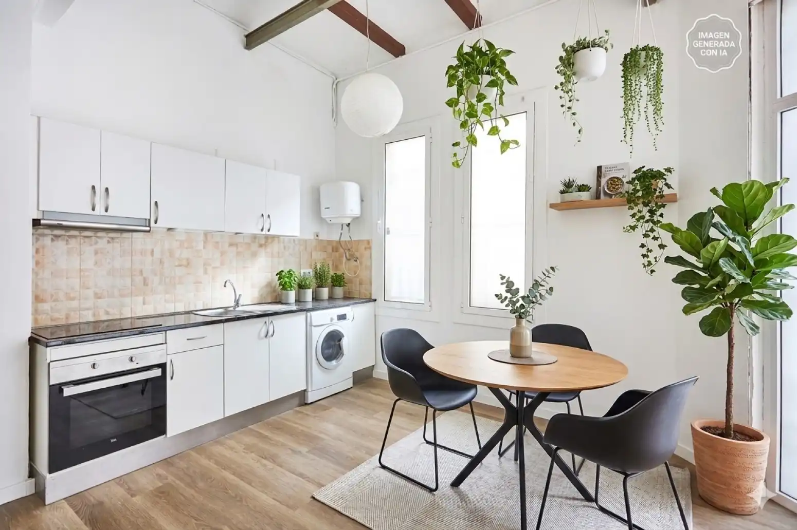 Küche von Wohnung zum Verkauf in L'Hospitalet de Llobregat mit Parkett