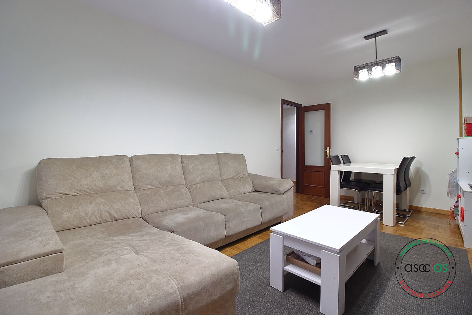 Living room of Flat for sale in Gijón   with Heating, Parquet flooring and Storage room