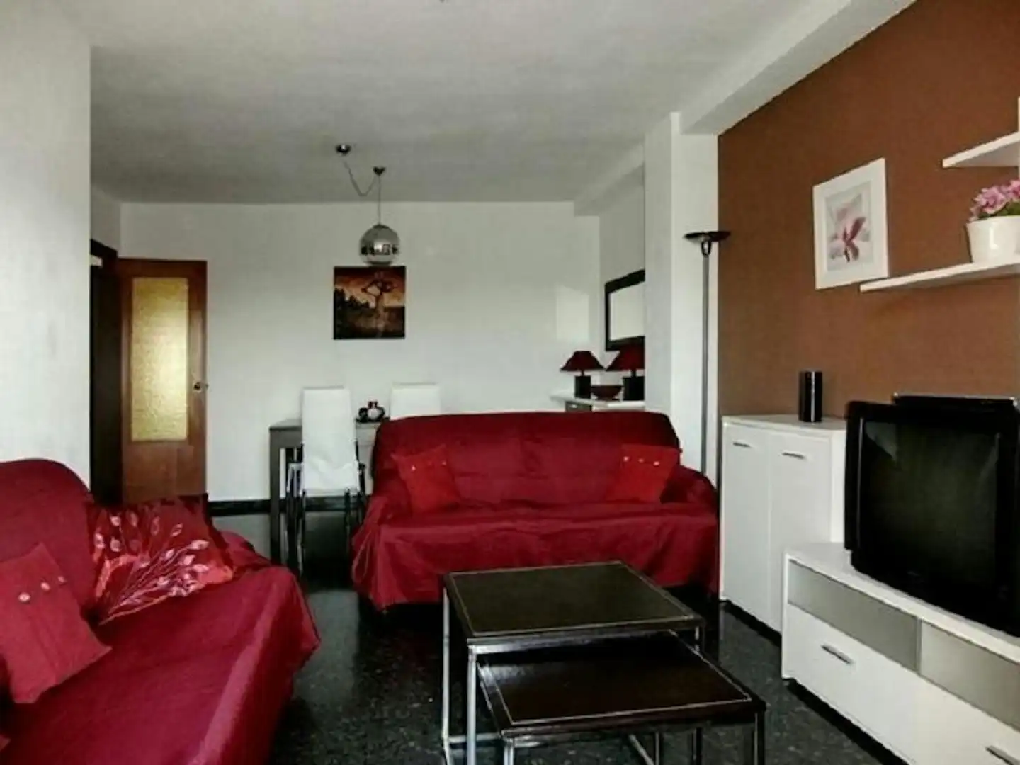 Sala d'estar de Pis de lloguer en Valencia amb Aire condicionat, Moblat i Rentadora