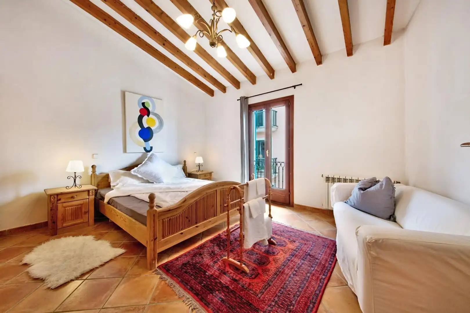 Habitación de Casa adosada de alquiler en Andratx con Aire acondicionado, Jardín privado y Terraza