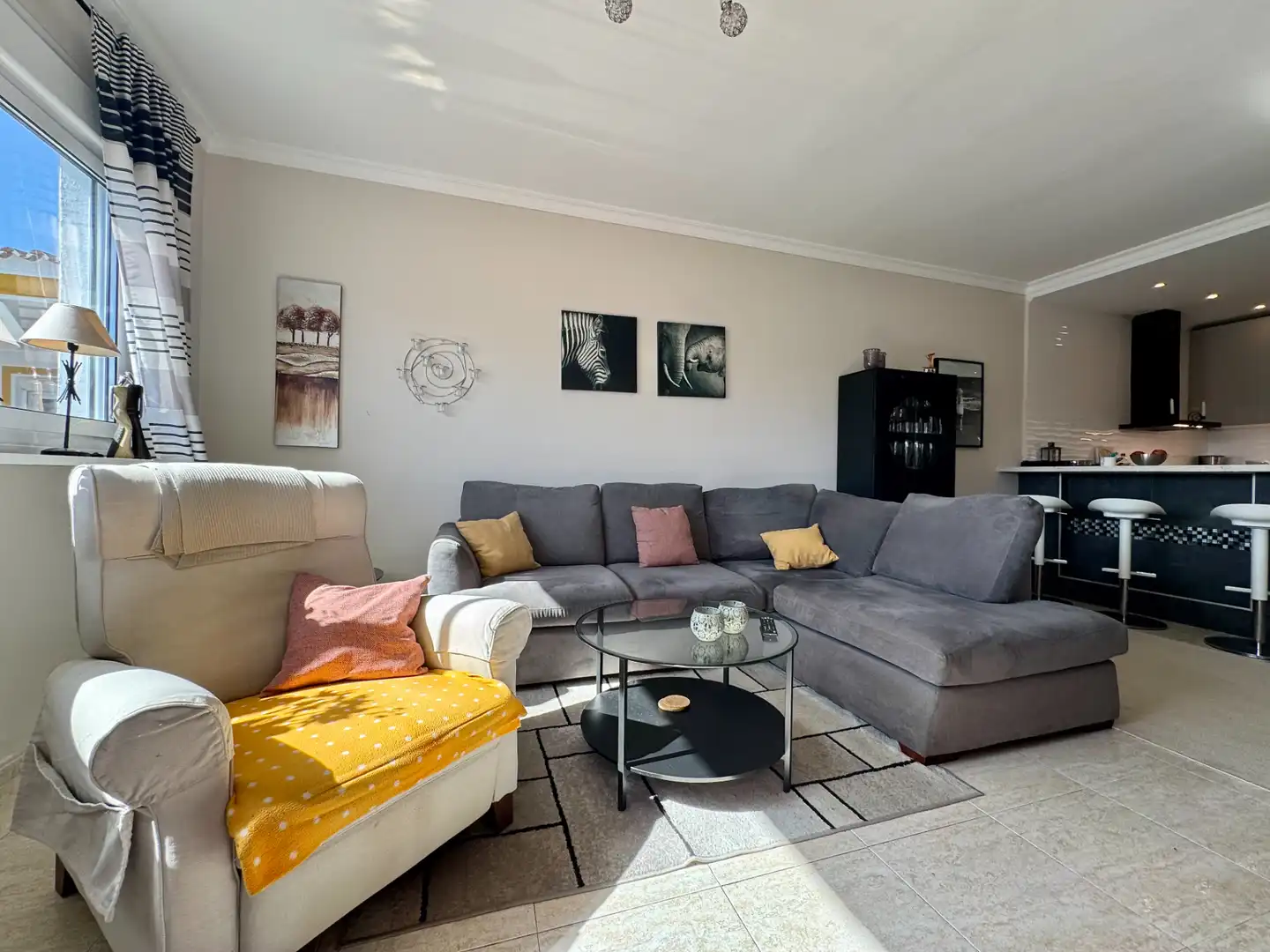 Sala d'estar de Apartament en venda en Mijas amb Aire condicionat, Calefacció i Terrassa