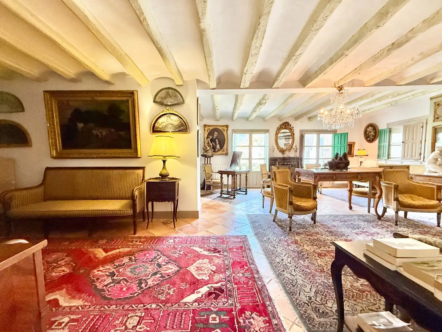 Sala d'estar de Finca rústica en venda en Alcoleja amb Aire condicionat, Jardí privat i Terrassa