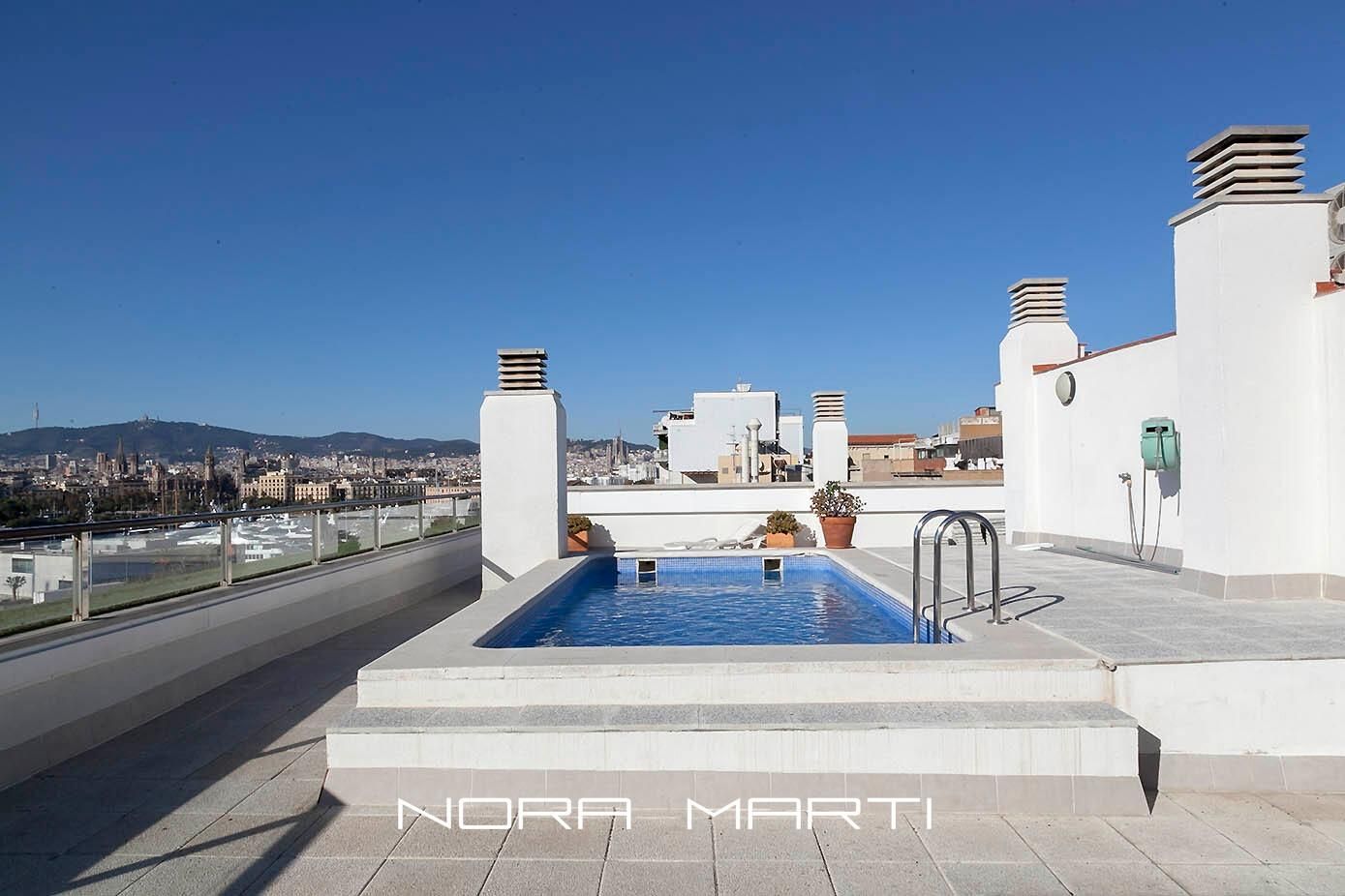 Piscina de Pis en venda en  Barcelona Capital amb Aire condicionat, Calefacció i Parquet