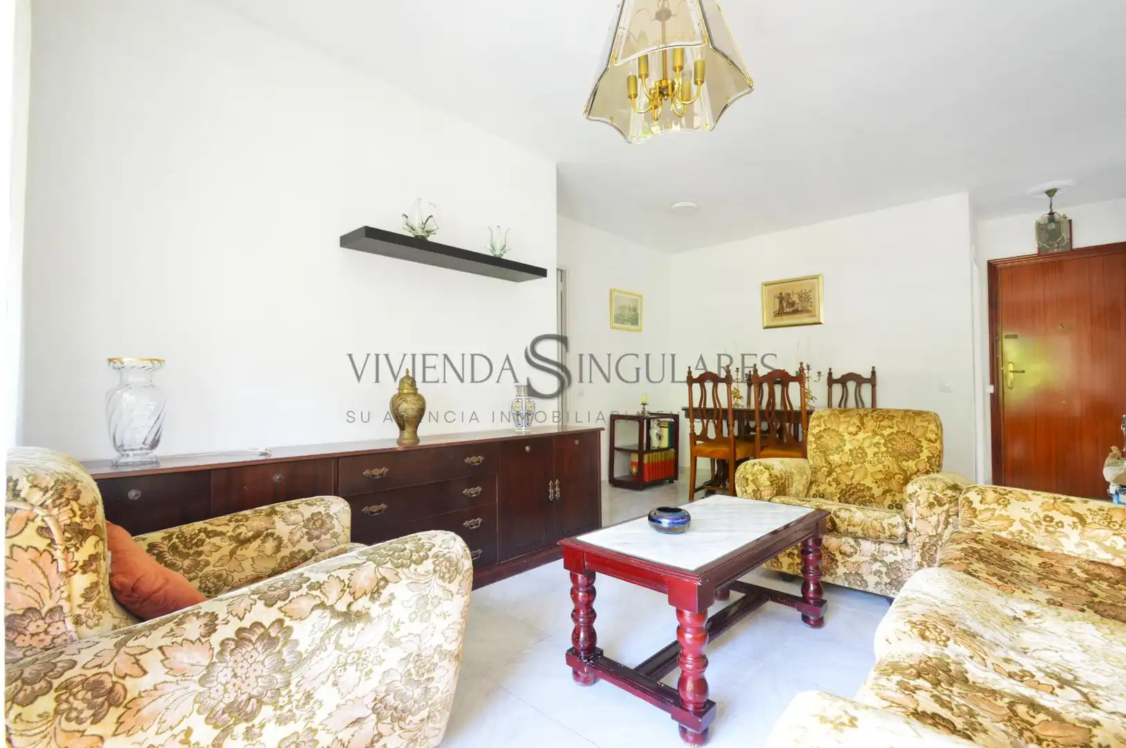 Wohnzimmer von Wohnung zur Miete in Sevilla mit Klimaanlage, Privatgarten und Terrasse