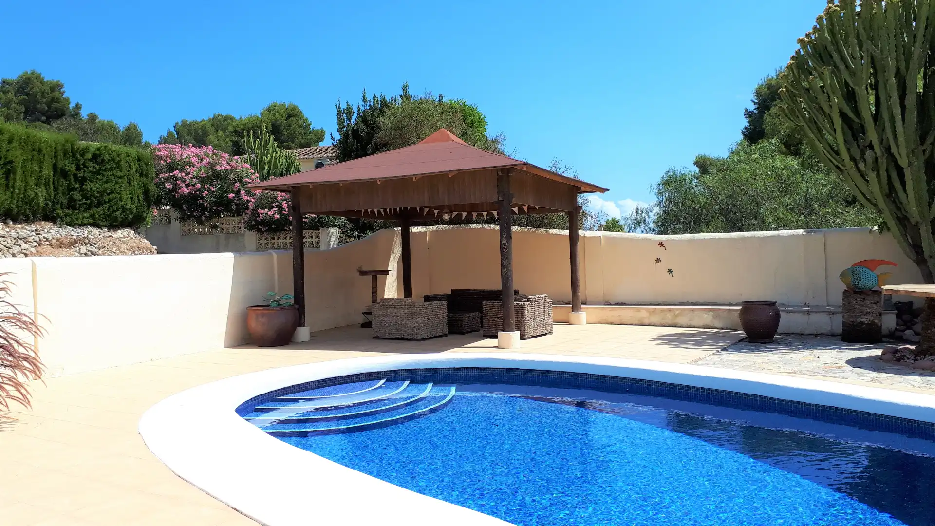 Piscina de Casa o xalet en venda en Benissa amb Aire condicionat, Calefacció i Jardí privat