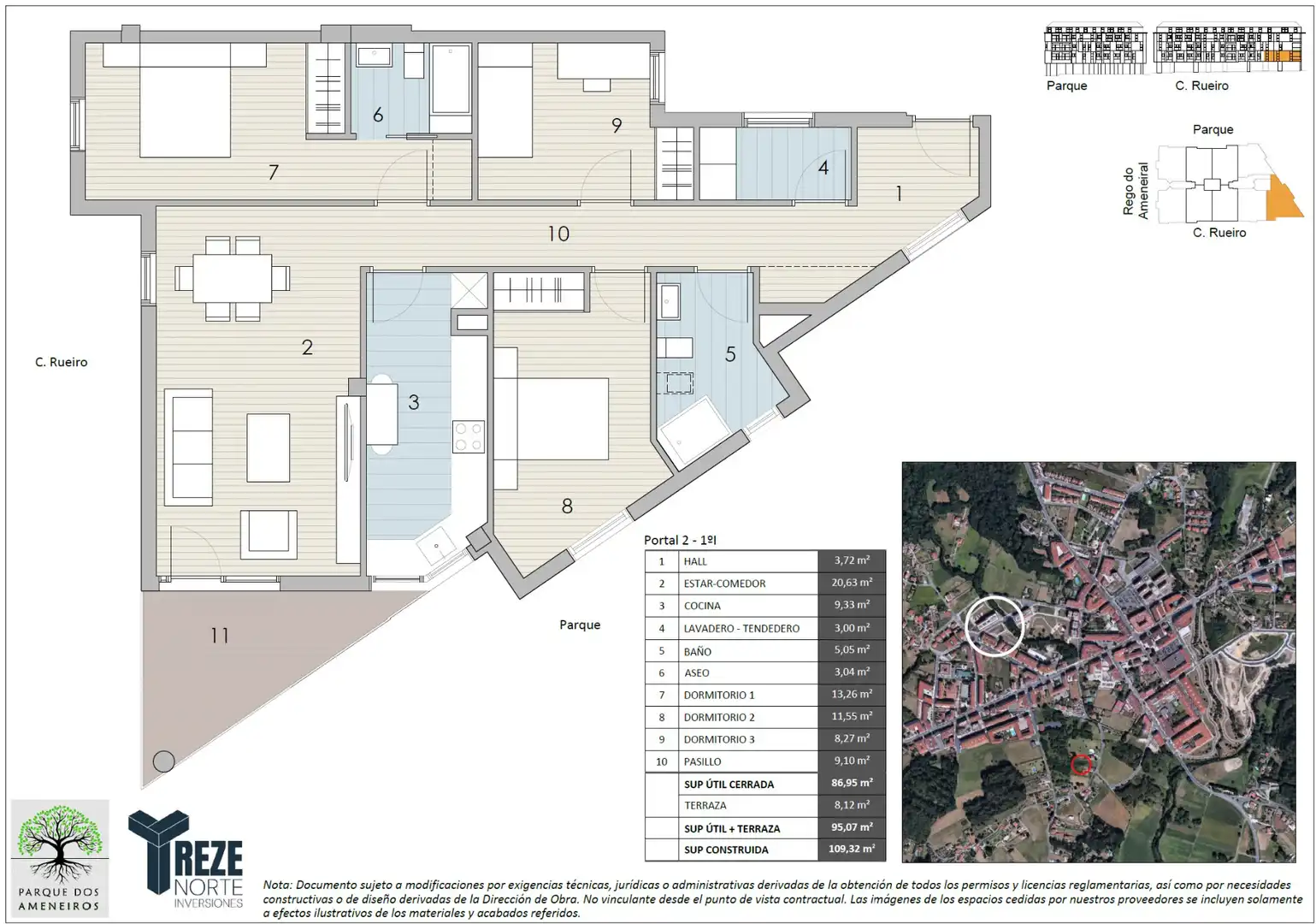 Neubau-Wohnung mit Terrasse zum Verkauf in Rúa Pedregal 65