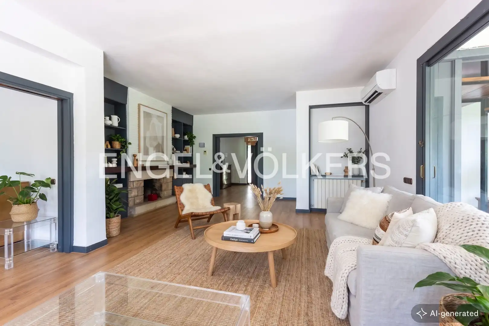 Sala de estar de Casa o chalet de alquiler en Rocafort con Aire acondicionado, Calefacción y Jardín privado