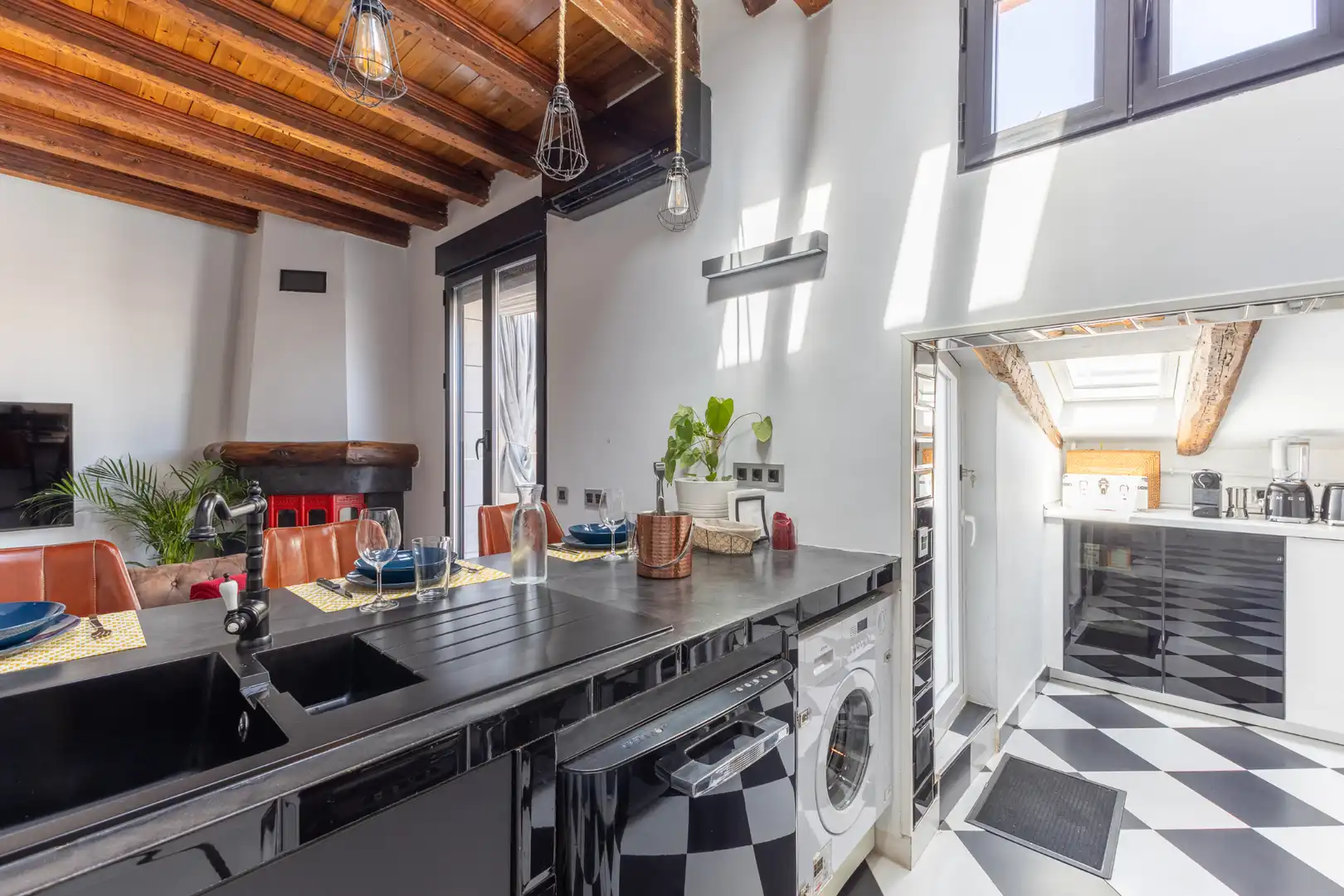 Cocina de Ático de alquiler en Madrid con Aire acondicionado, Calefacción y Parquet