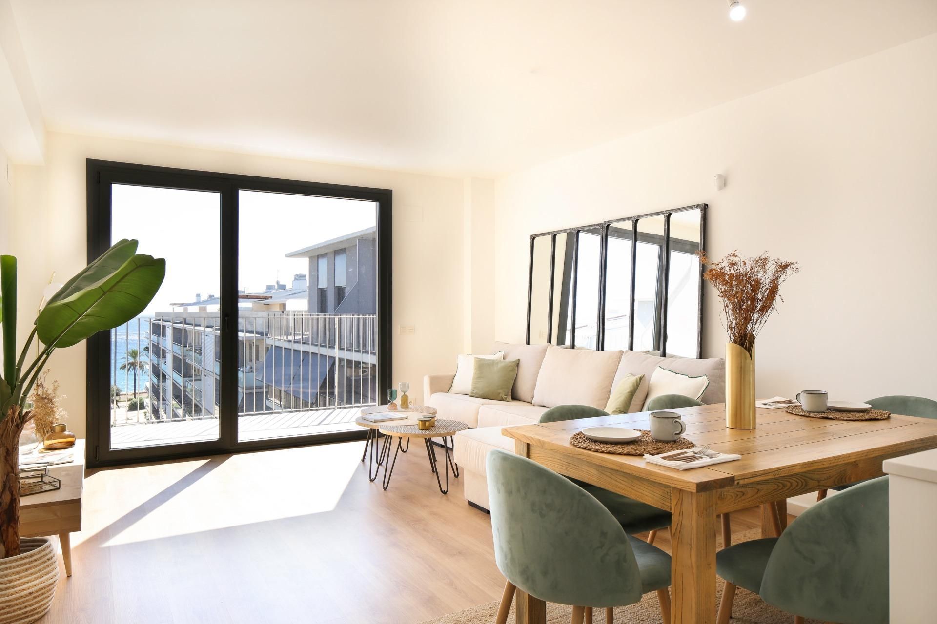 Sala d'estar de Àtic en venda en Badalona amb Calefacció, Jardí privat i Terrassa