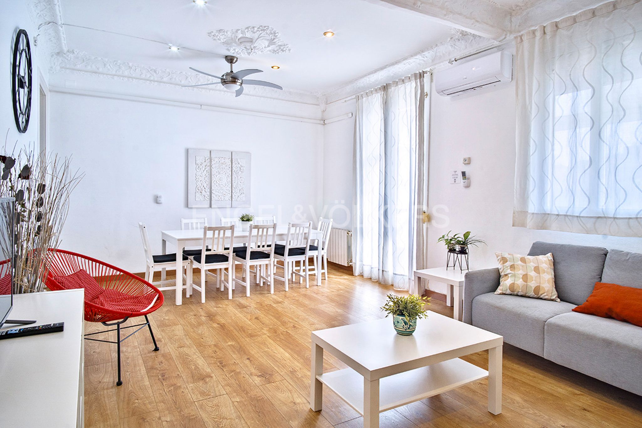 Sala d'estar de Pis en venda en  Barcelona Capital amb Aire condicionat, Calefacció i Parquet