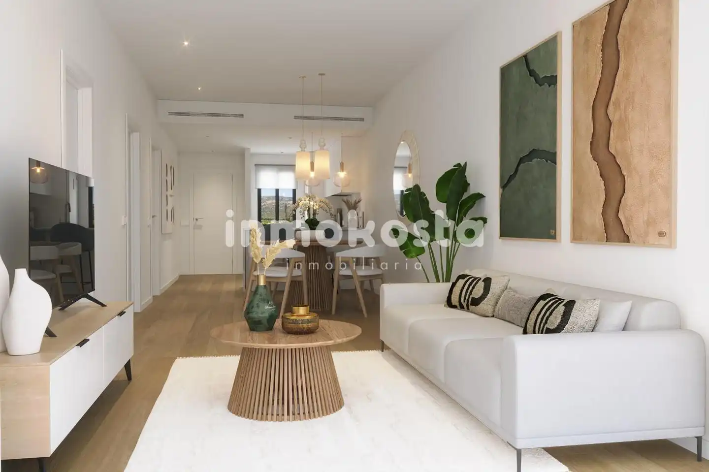 Sala d'estar de Planta baixa en venda en L'Alfàs del Pi amb Aire condicionat, Terrassa i Piscina comunitària