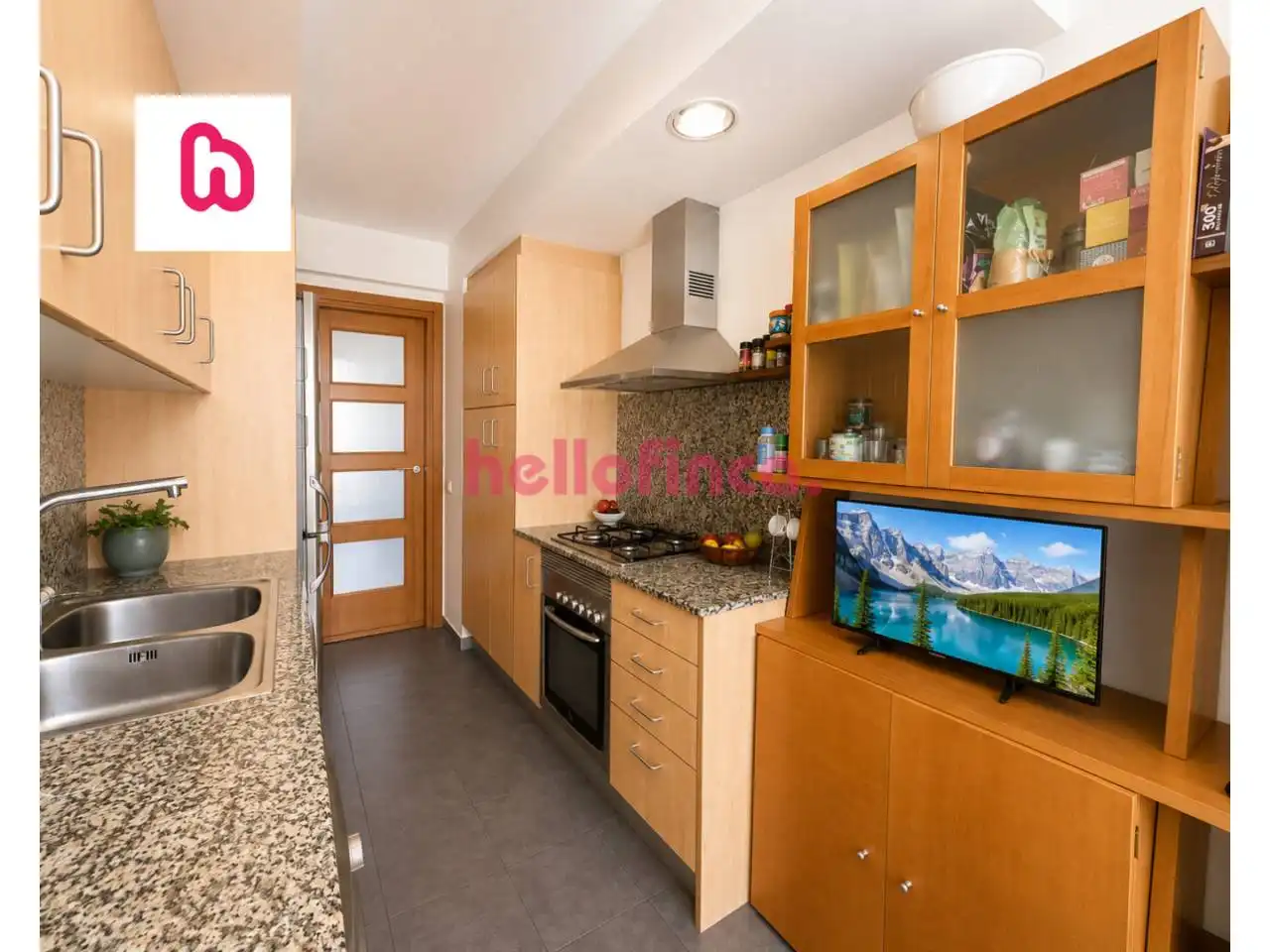 Küche von Maisonette zum Verkauf in Badalona mit Heizung, Parkett und Terrasse