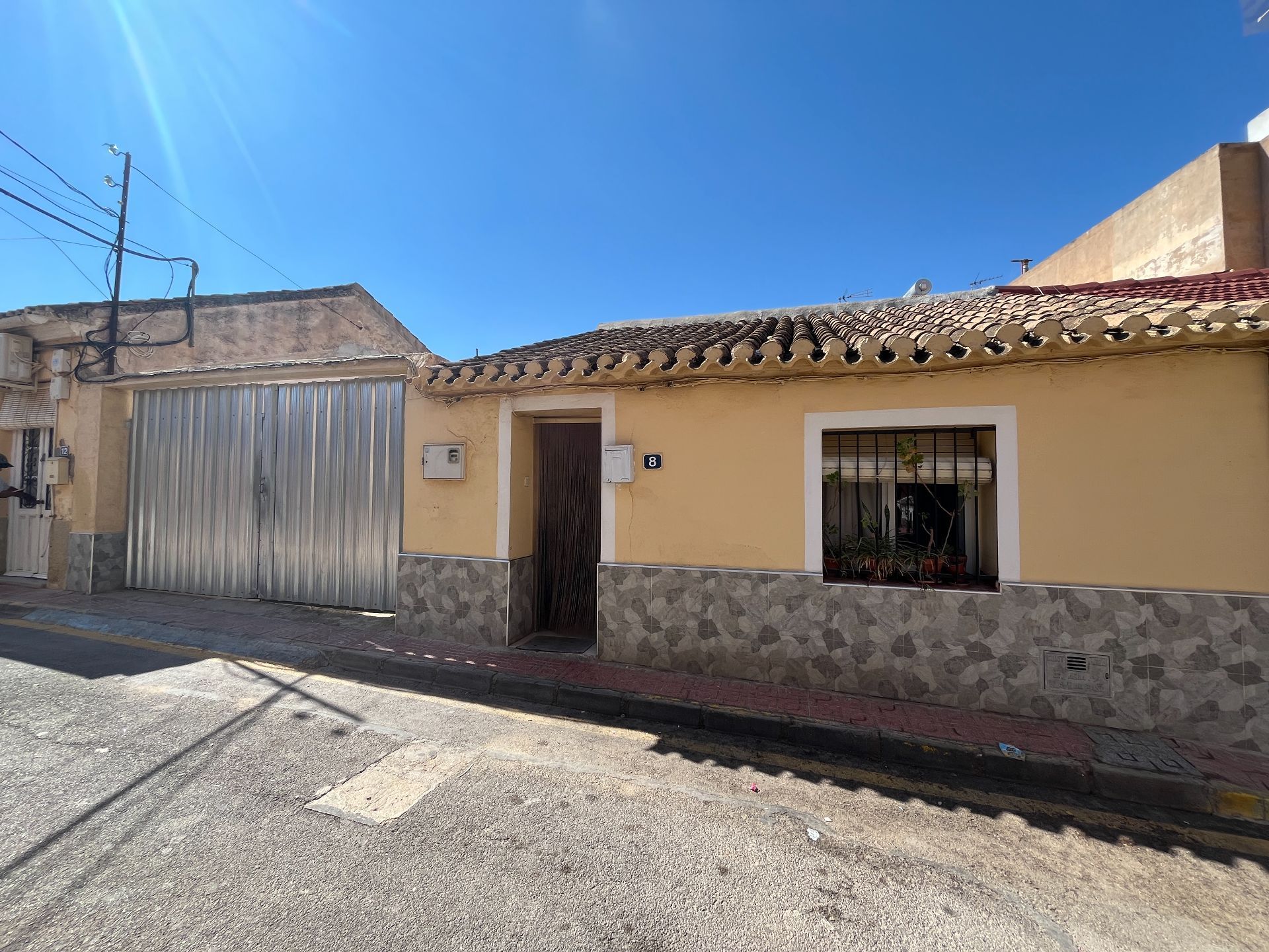 Exterior view of Single-family semi-detached for sale in Fuente Álamo de Murcia  with Air Conditioner, Terrace and Furnished
