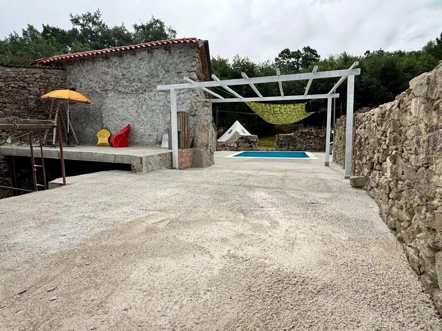 Terraza de Casa o chalet en venta en Sober con Jardín privado, Piscina y Amueblado