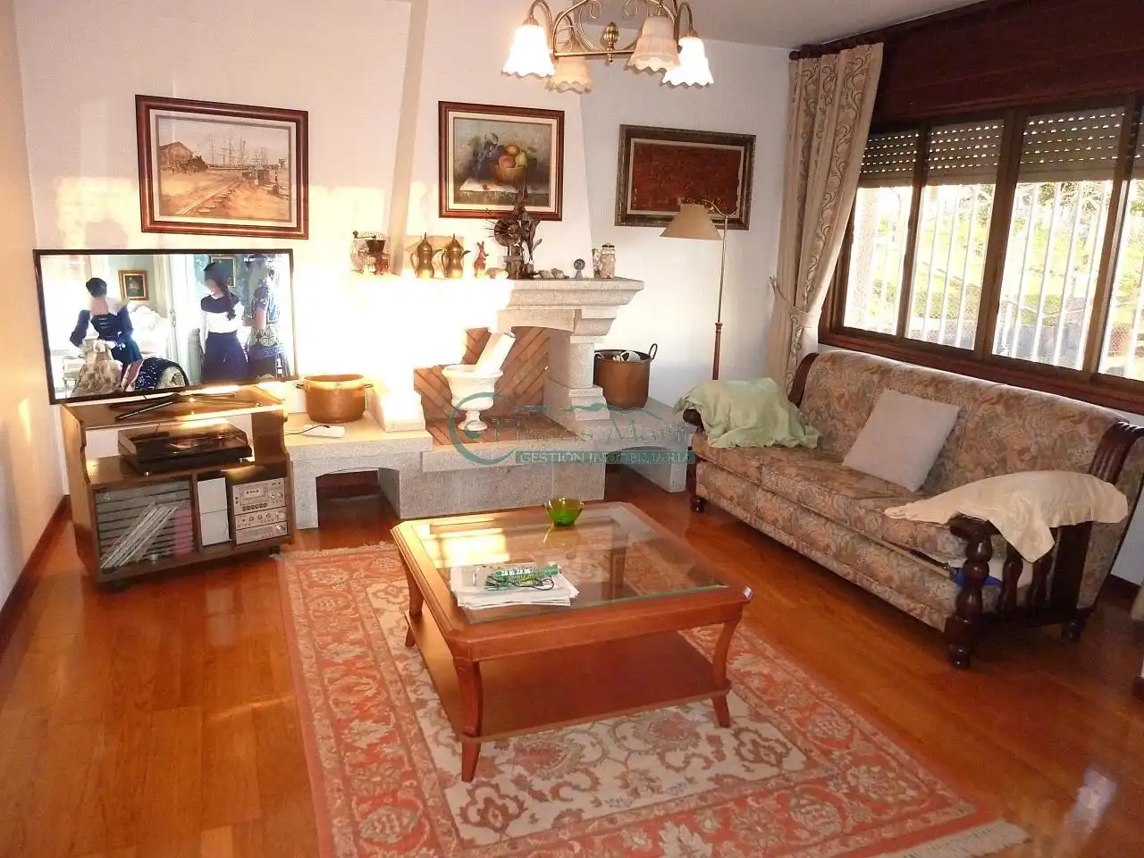 Living room of Houses for sale in Vigo   with Heating, Private garden and Parquet flooring