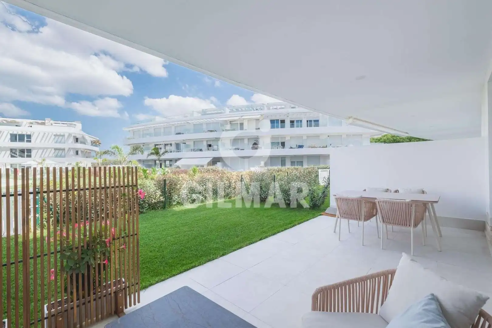Garten von Wohnung zur Miete in Chipiona mit Klimaanlage, Privatgarten und Möbliert