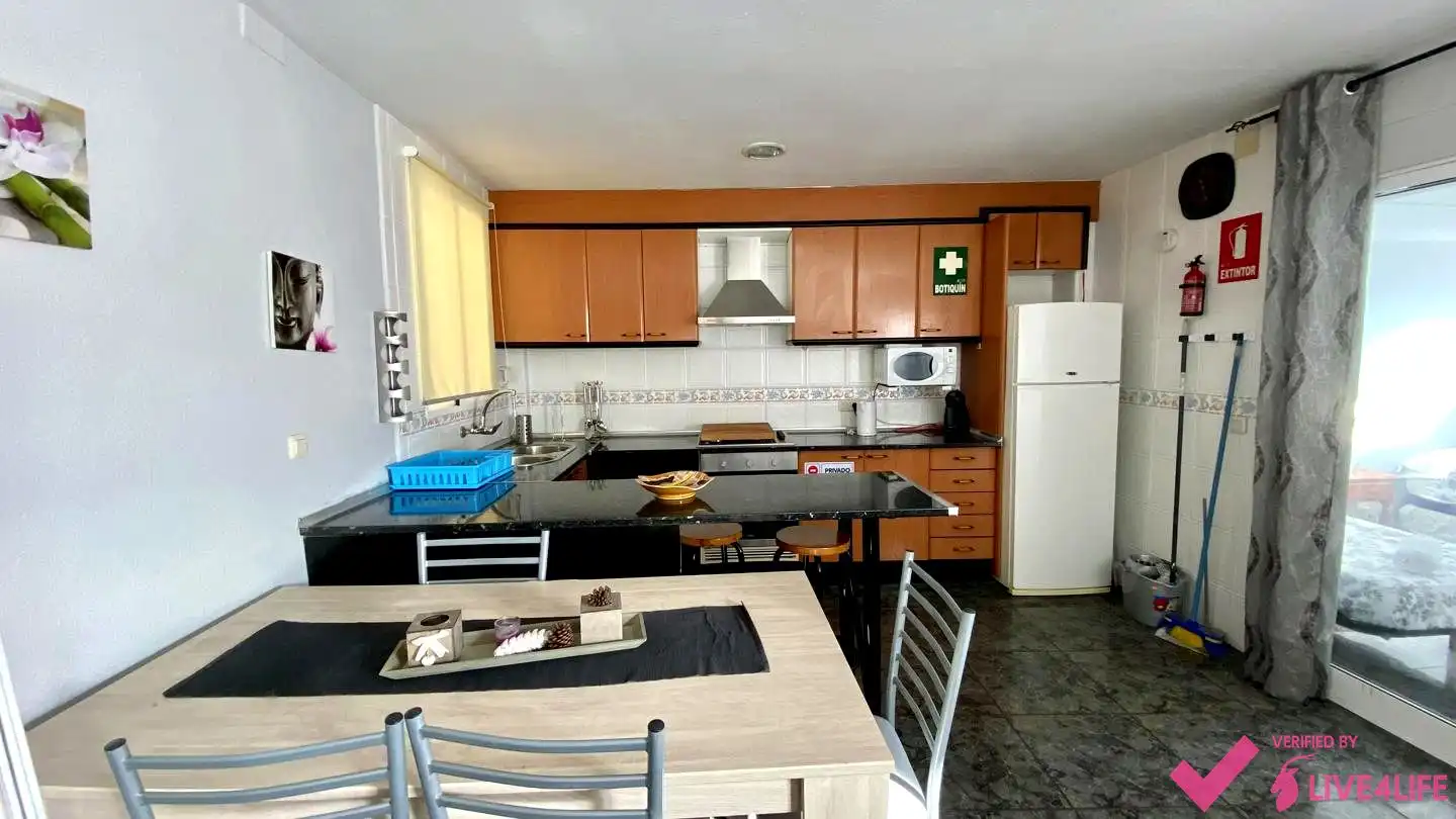 Kitchen of Attic for rent in Valencia  with Air Conditioner, Terrace and Furnished