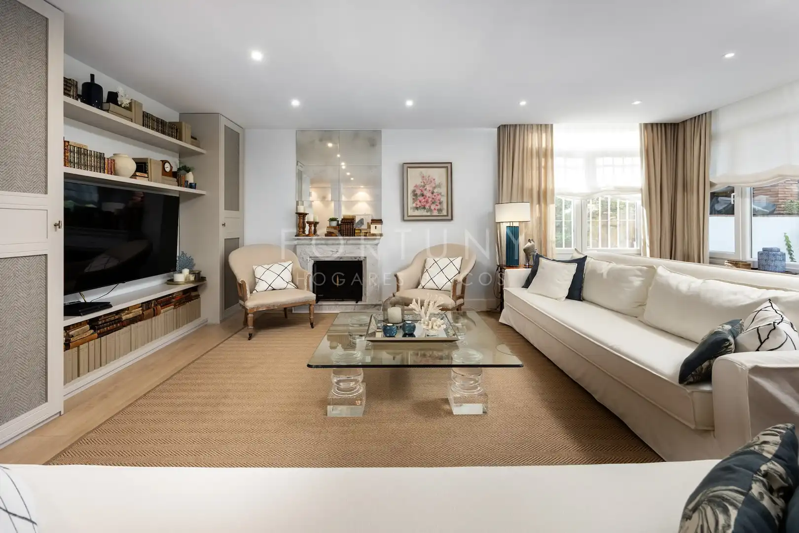 Sala de estar de Casa o chalet en venta en Málaga con Aire acondicionado, Calefacción y Jardín privado